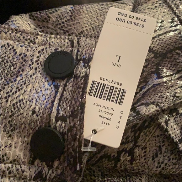 NWT Blank NYC Ari Snake-Printed Faux Leather L - Picture 6 of 6